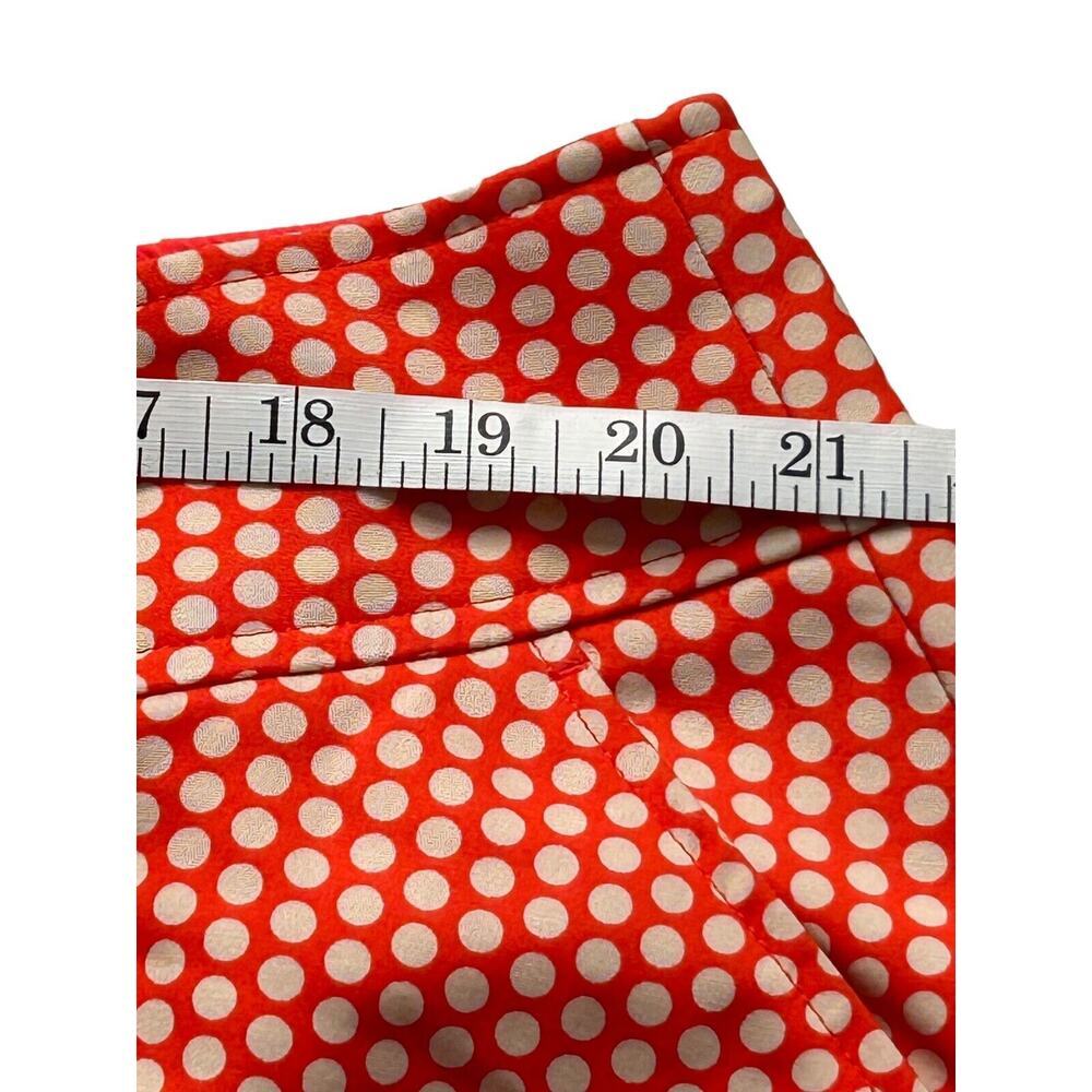 Lane Bryant Skirt The Modernist Collection Size 20 Orange White Polka Dot A-Line - Picture 9 of 11